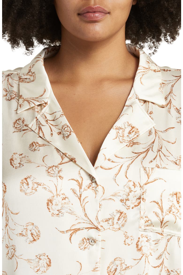Floral Long Sleeve Button-Up Shirt, Alternate, color, IVORY- RUST CASCADE BLOOMS