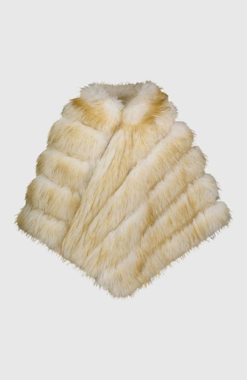 Lyla Grant Fur-free Fox (faux Fur) Poncho In Multi