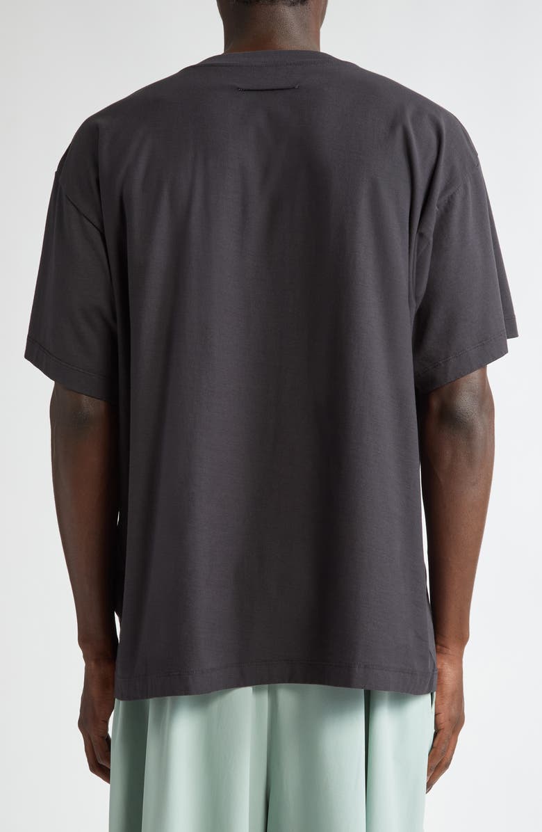 MM6 Maison Margiela Topaz Blue Cotton Graphic T-Shirt, Alternate, color, 