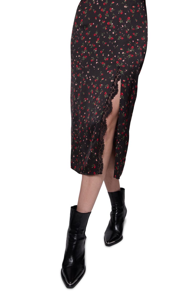 Rebecca Minkoff Maeve Floral Slipdress, Alternate, color, Rose Ditsy