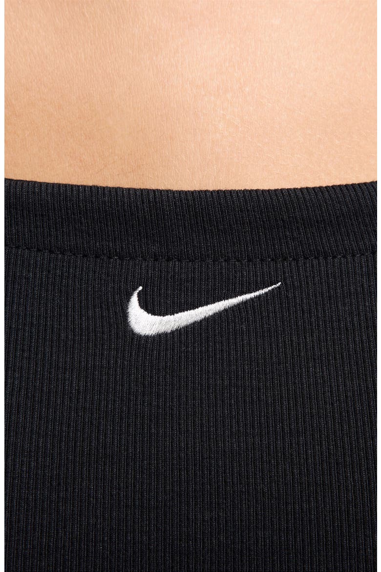 Sportswear Chill Knit Mini Rib Cami Minidress, Alternate, color, BLACK/ SAIL