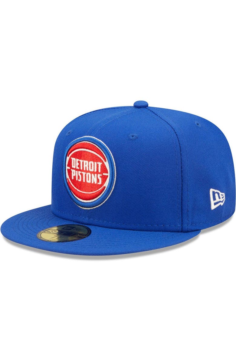 New Era Men's New Era Blue Detroit Pistons 3x NBA Finals Champions Pop Sweat 59FIFTY Fitted Hat, Alternate, color, 