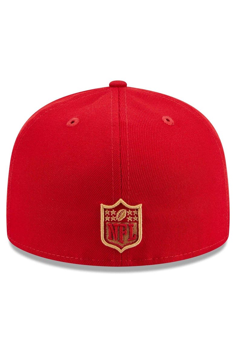Men's New Era Scarlet San Francisco 49ers  Main Patch 59FIFTY Fitted Hat, Alternate, color, Scarlet