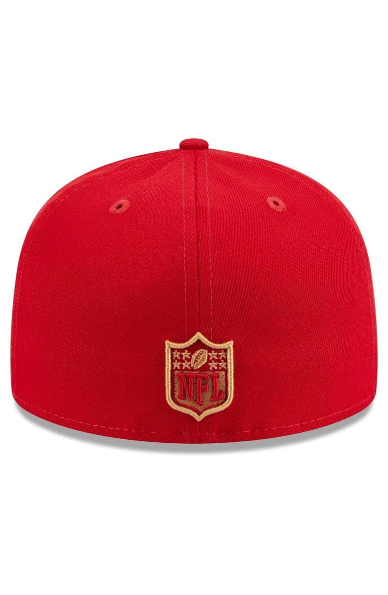 New Era Men's New Era Scarlet San Francisco 49ers Main Patch 59FIFTY Fitted Hat, Alternate, color, Scarlet