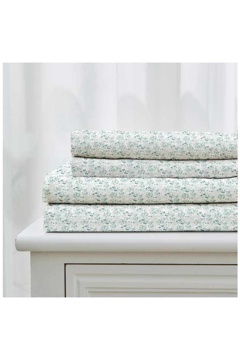 Killian Pre-Washed Sheet Set, Alternate, color, CHAMBLEE BLUE
