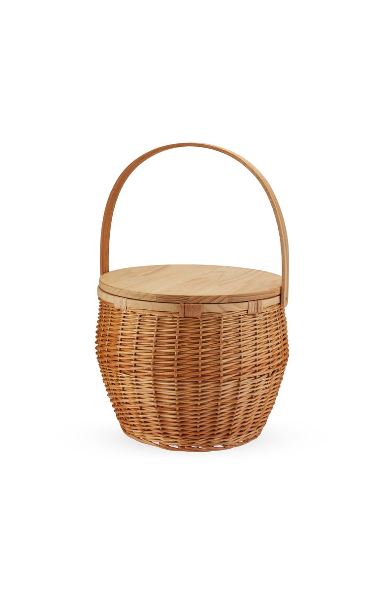 TWINE Cask Willow Picnic Basket, Main, color, Brown