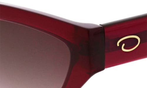 Oscar De La Renta 56mm Slim Modern Cat Eye Sunglasses In Berry