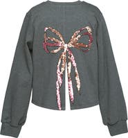 Hannah Banana Kids' Sequin Bow Sweatshirt