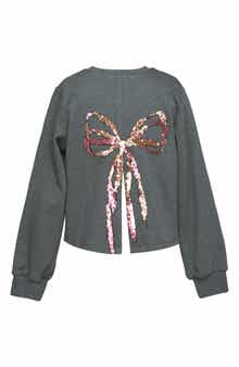 Kids' Sequin Bow Sweatshirt