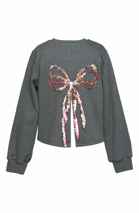 Kids' Sequin Bow Sweatshirt