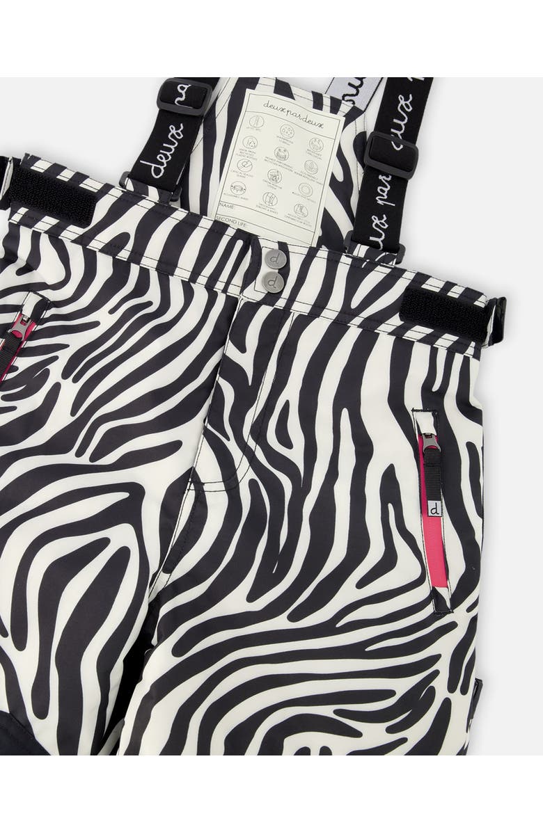 Deux par Deux Girl Two-Piece Teknik Snowsuit, Alternate, color, Zebra Print