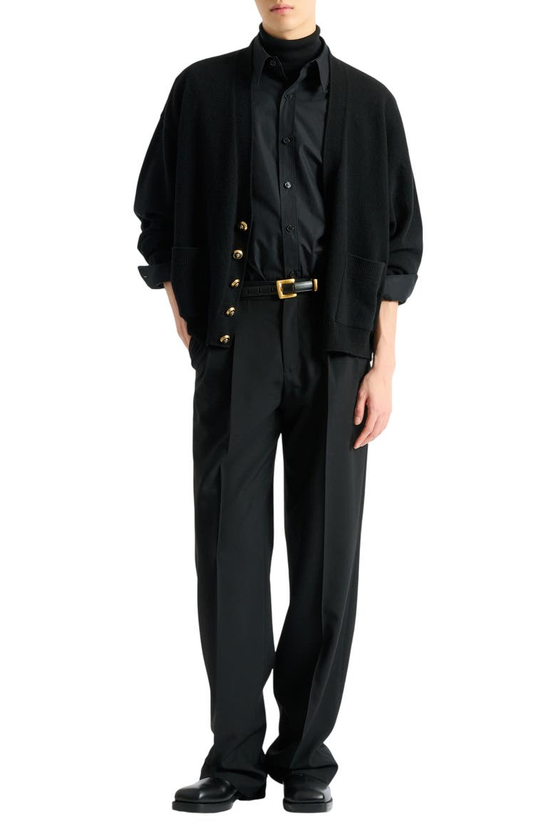 Eco-cashmere cardigan, Alternate, color, black