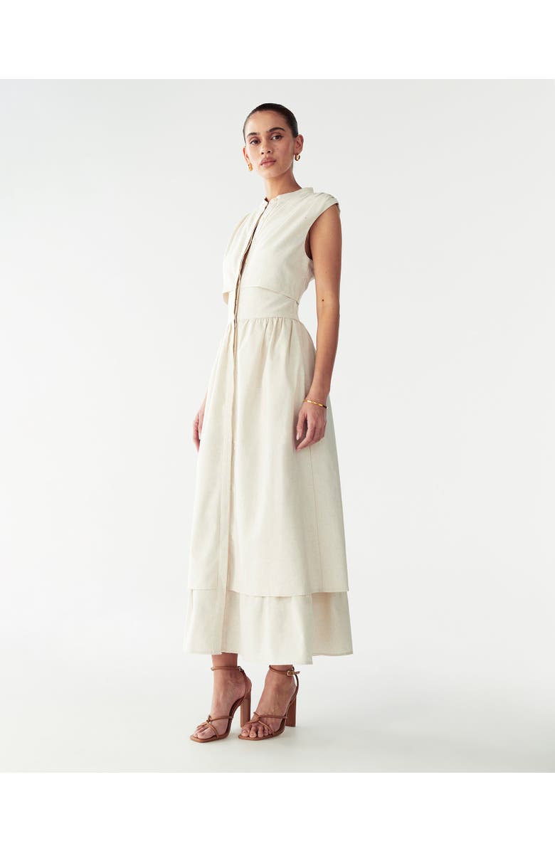 WILLA Fallyn Midi Dress, Alternate, color, Natural