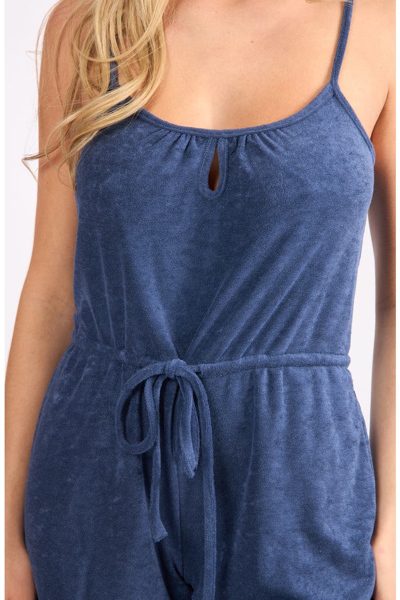 The Coastal Terry Cloth Cover-Up Shirtdress, Alternate, color, NAVY