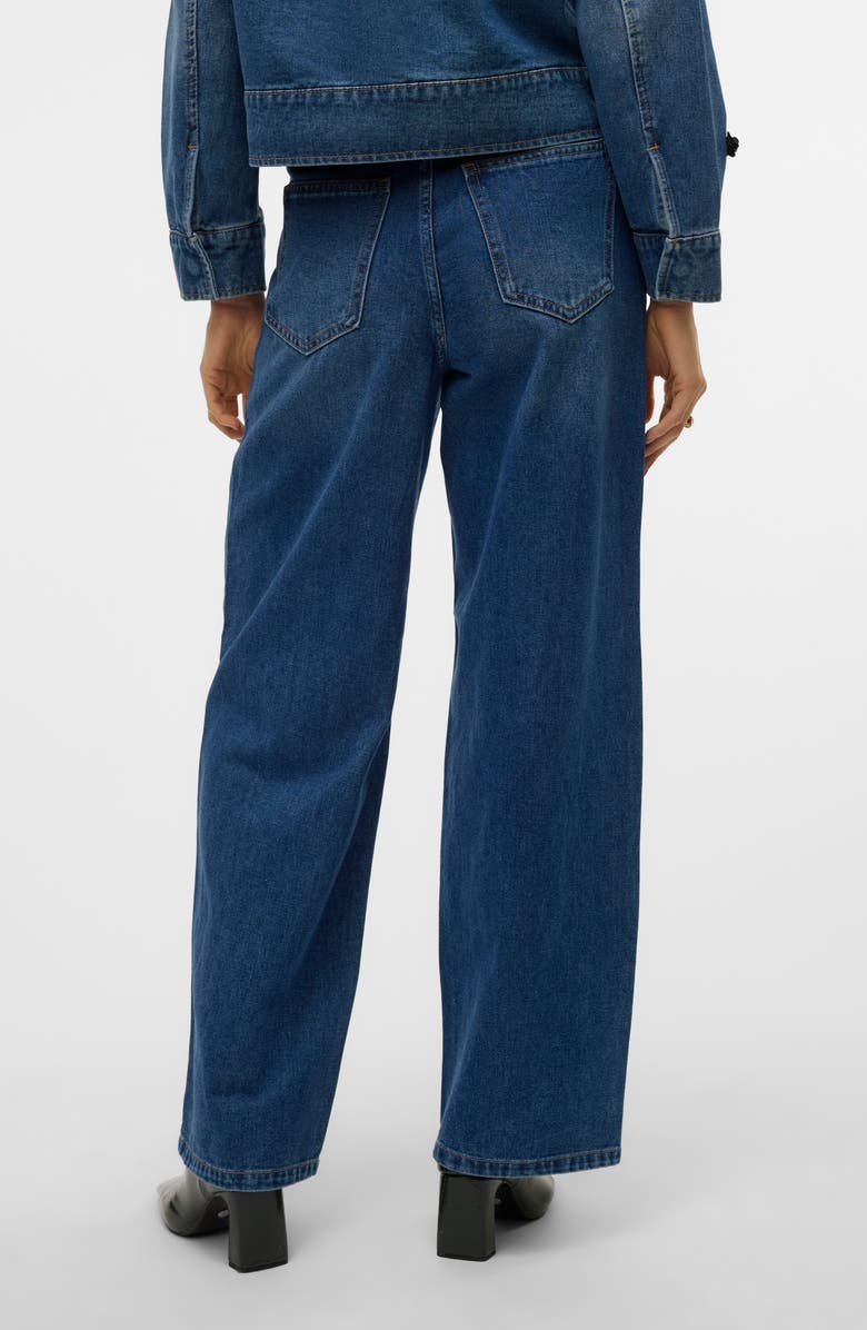 VERO MODA Taylor Embellished Loose Baggy Jeans, Alternate, color, Medium Blue Denim