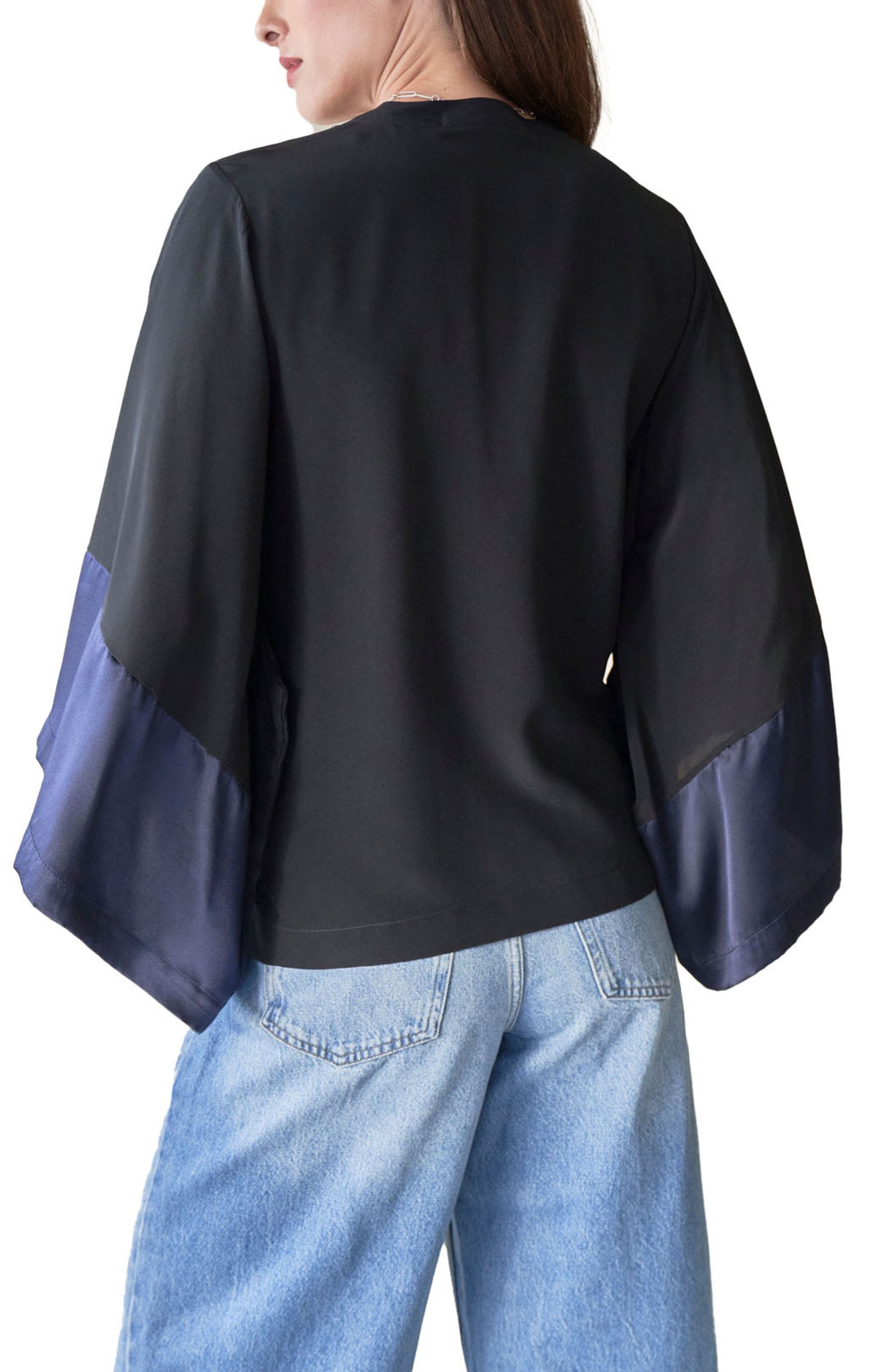 Silk Wide Sleeve Top - image 4