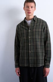 Topman Textured Check Overshirt
