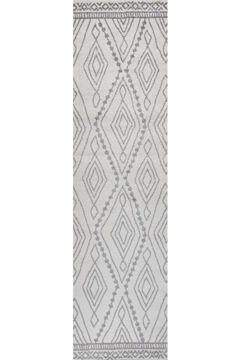 Rih Moroccan Style Diamond Area Rug, Alternate, color, Ivory/Gray