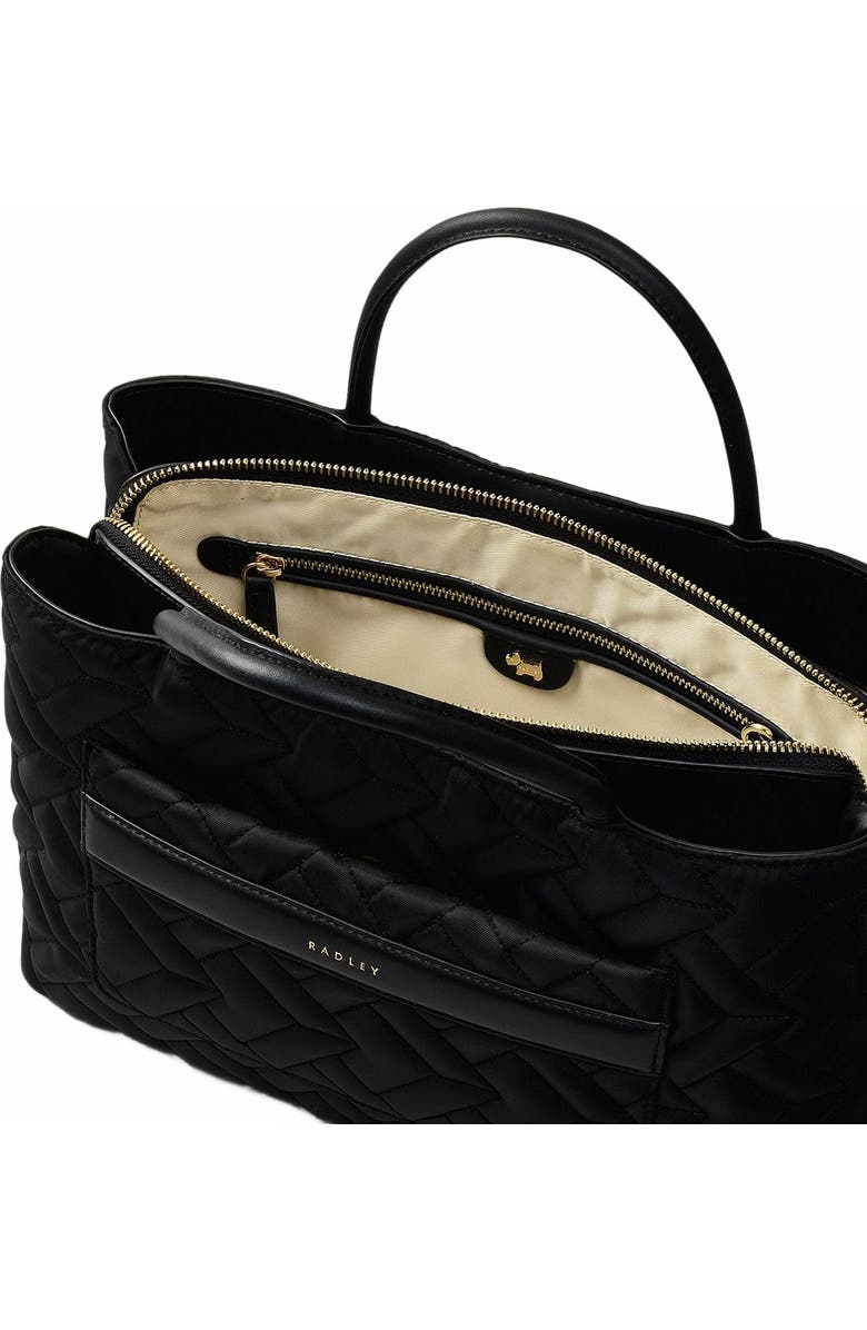 Radley Holland Park - Quilt Medium Ziptop Satchel Bag, Alternate, color, Black