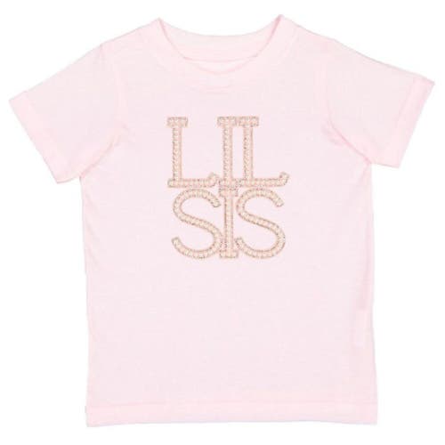 Sweet Wink Lil Sis Pearl Patch Short Sleeve T-shirt In Pink