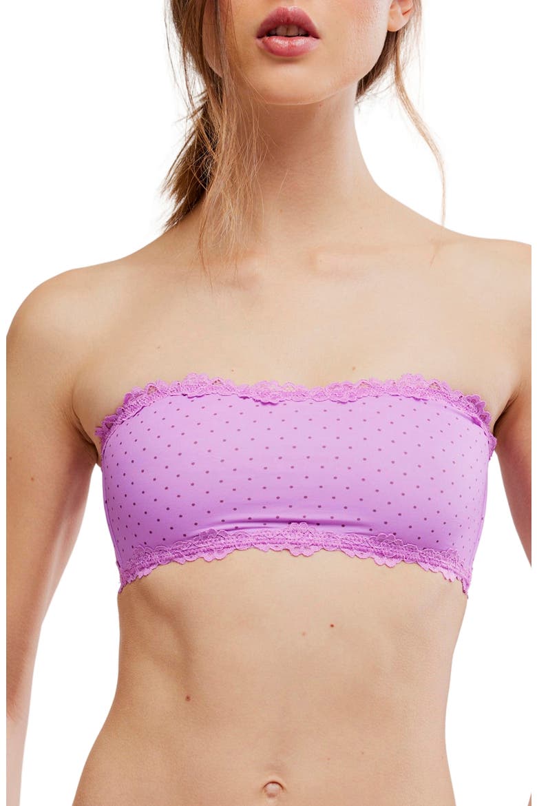 Charlie Bandeau Bra, Main, color, PURPLE DOT