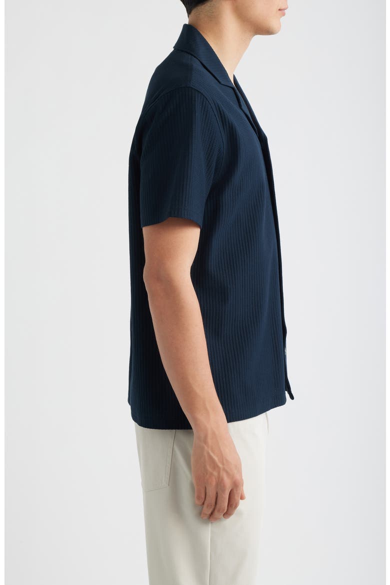 Kadin Short Sleeve Stretch Button-Up Shirt, Alternate, color, NAVY