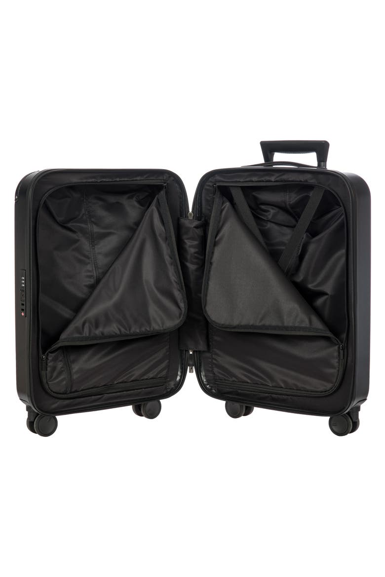 Amalfi 21" Carry-On Spinner Suitcase, Alternate, color, BLACK/ BLACK
