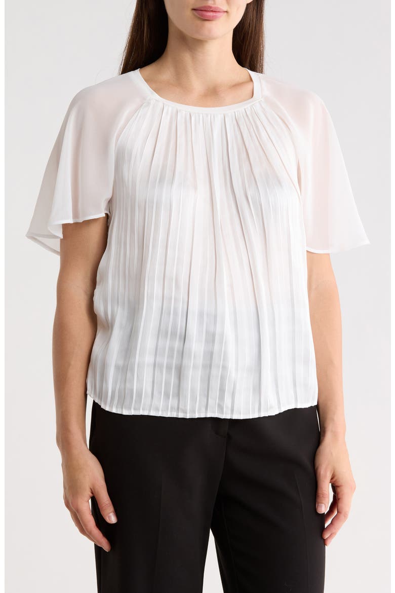 Pleated Top, Main, color, EGRET