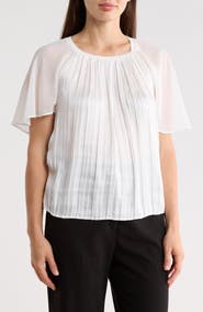 KAY UNGER SPORTSWEAR Pleated Top