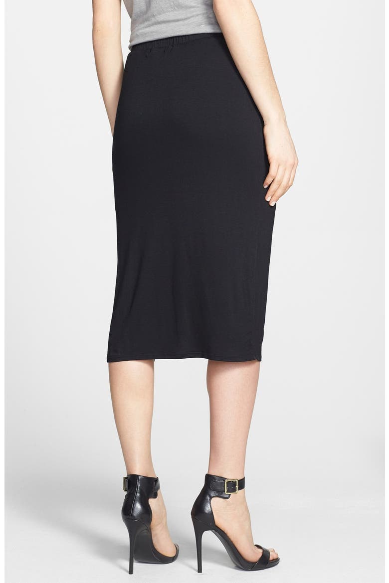 Side Slit Knit Skirt, Alternate, color, BLACK