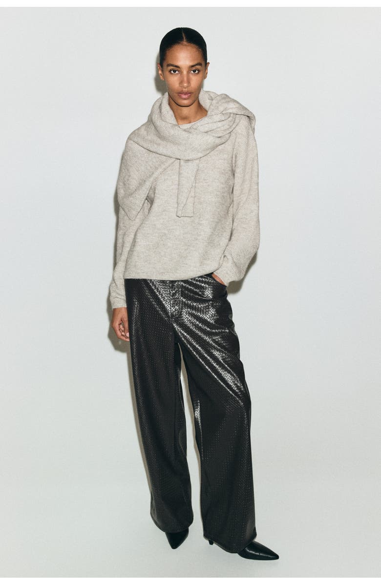 H&M Knit sweater, Main, color, Light Taupe Melange