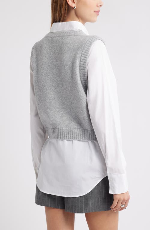 OPEN EDIT OPEN EDIT LAYERED LOOK SWEATER VEST 