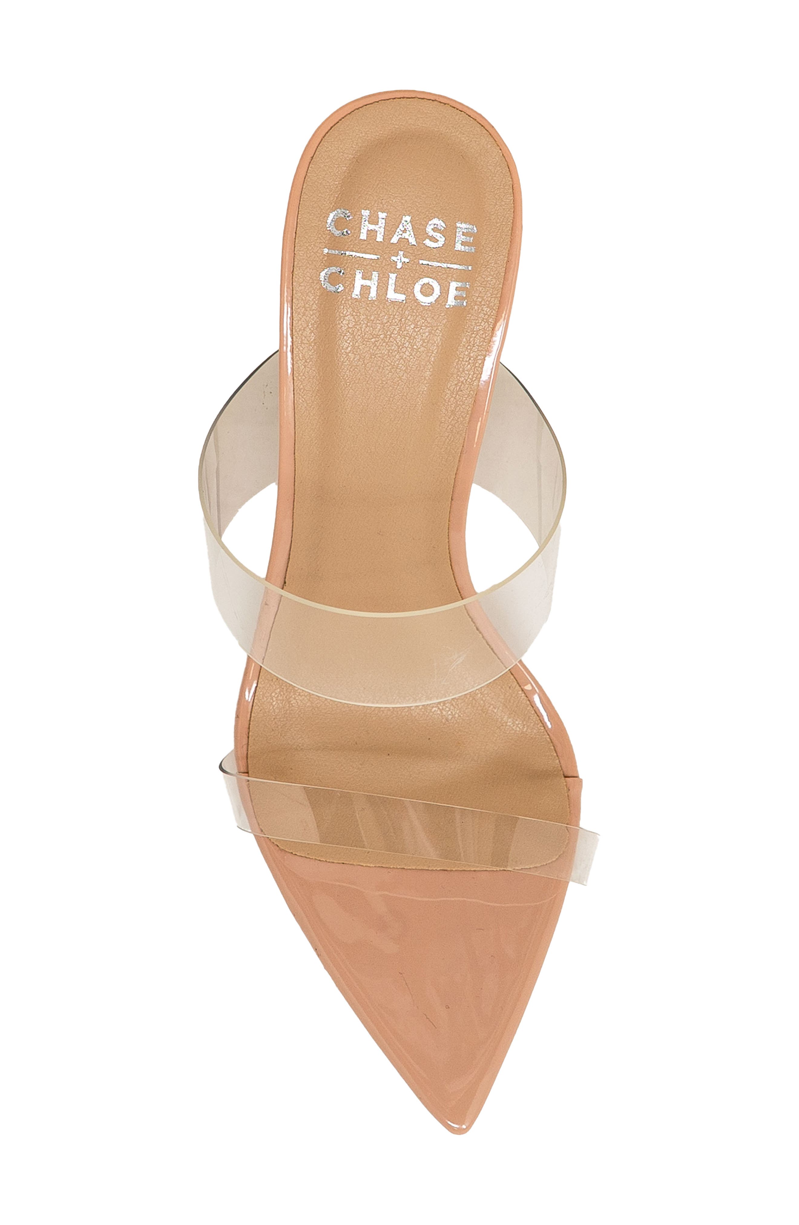 Rhinestone Stiletto Mule Sandal, Alternate, color, BEIGE PU