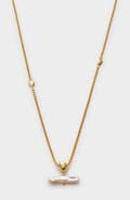 Katie Loxton Sol Pearl T-Bar Necklace