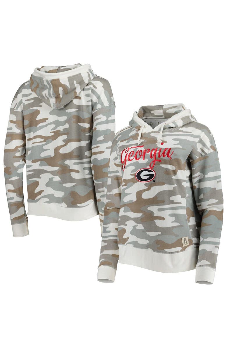 PRESSBOX Women's Pressbox Camo Georgia Bulldogs San Pablo Pullover Hoodie, Main, color, 