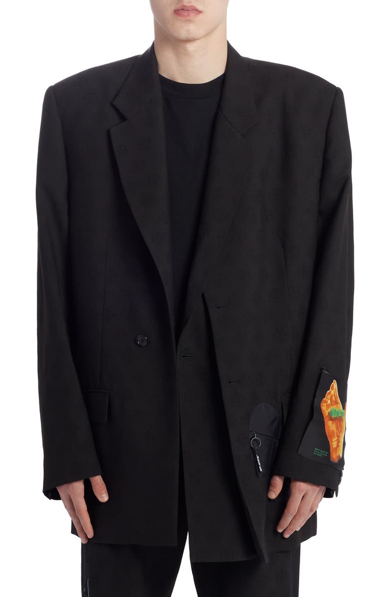 Off-White Equipment Wool Blazer, Main, color,