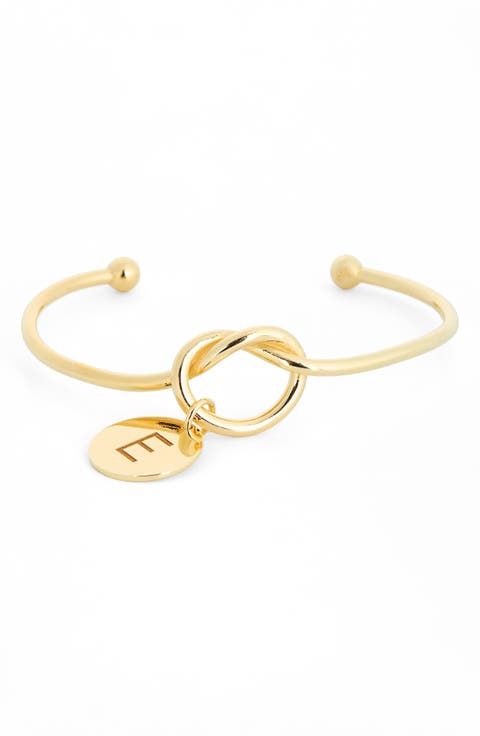 Love Knot Initial Bracelet