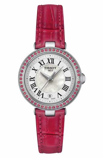 Bellissima Topaz Leather Strap Watch, 26mm
