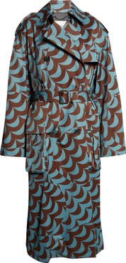 Dries Van Noten Moon Print Trench Coat