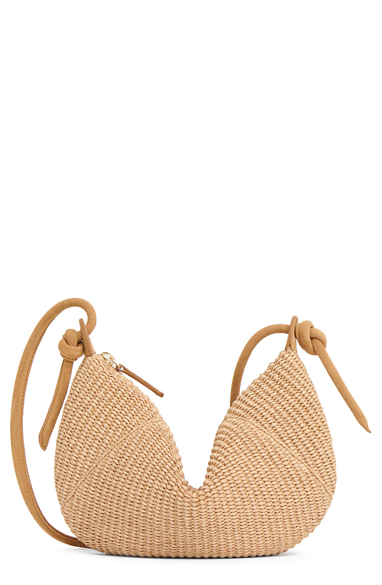 Mansur Gavriel Mini Fortuna Woven Raffia Bag, Main, color, Natural