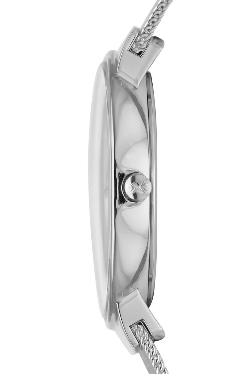 Skagen 'Nicoline' Round Mesh Strap Watch, 32mm, Alternate, color,
