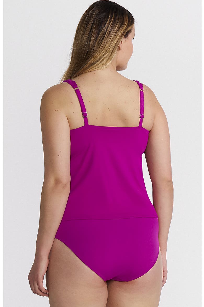 Macrame Tankini Top, Alternate, color, Crimson Rose