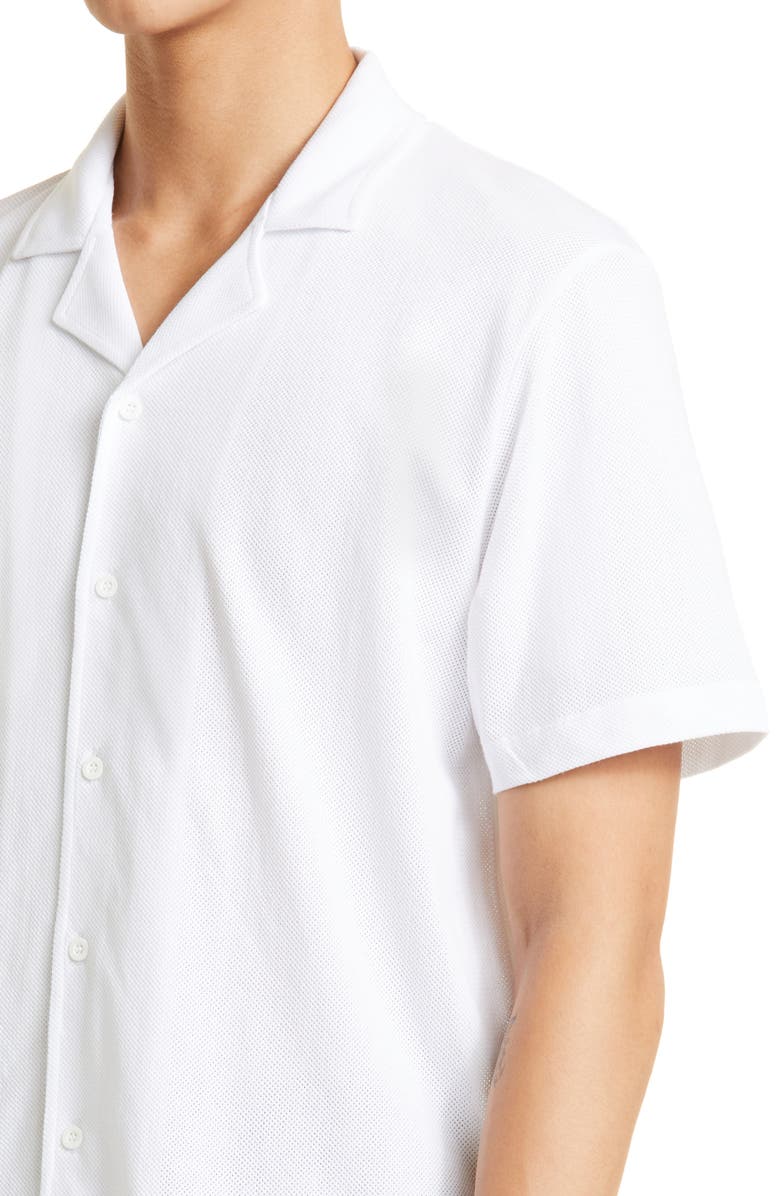 Sunspel Men's Riviera Cotton Button-Up Shirt, Alternate, color, White