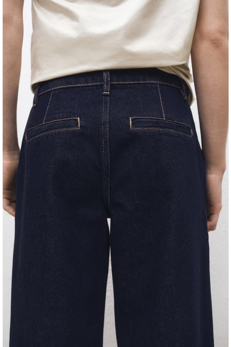 Pleated Wide Leg Jeans, Alternate, color, OPEN BLUE