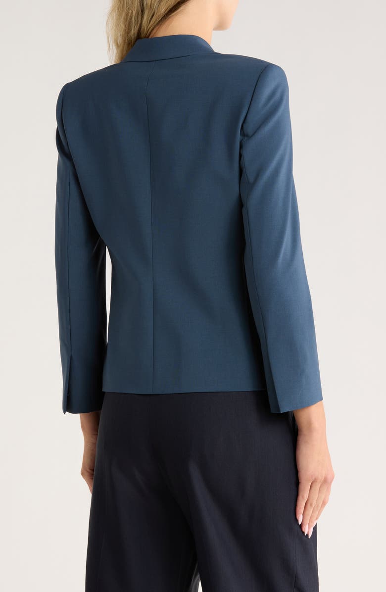Theory Slim Fit Stretch Wool One Button Blazer, Alternate, color, Ash Blue