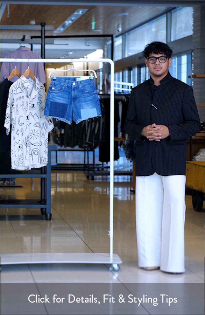 Halle Frayed Hem Denim Shorts, sales video thumbnail