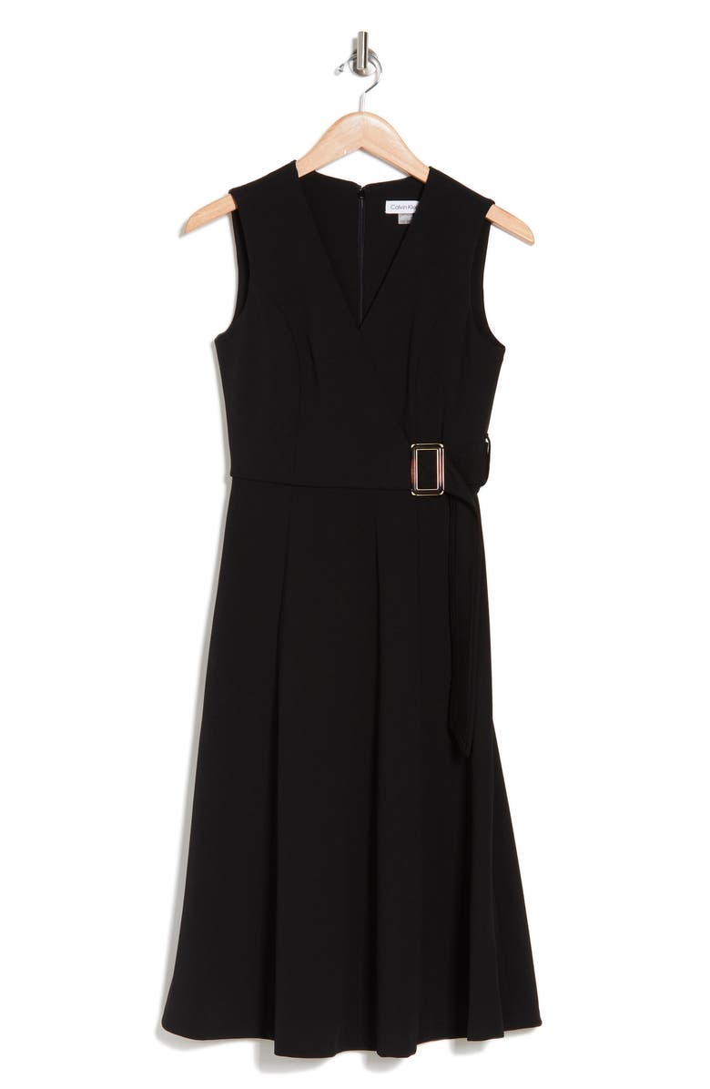 Calvin Klein Side Buckle Midi Dress, Alternate, color, 