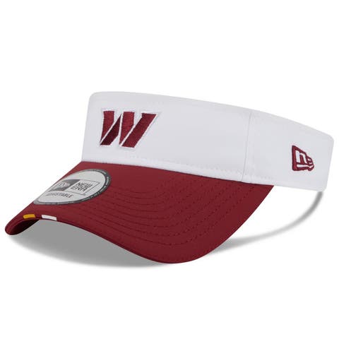 Men's New Era  White/Burgundy Washington Commanders 2025 NFL Training Camp Adjustable Visor