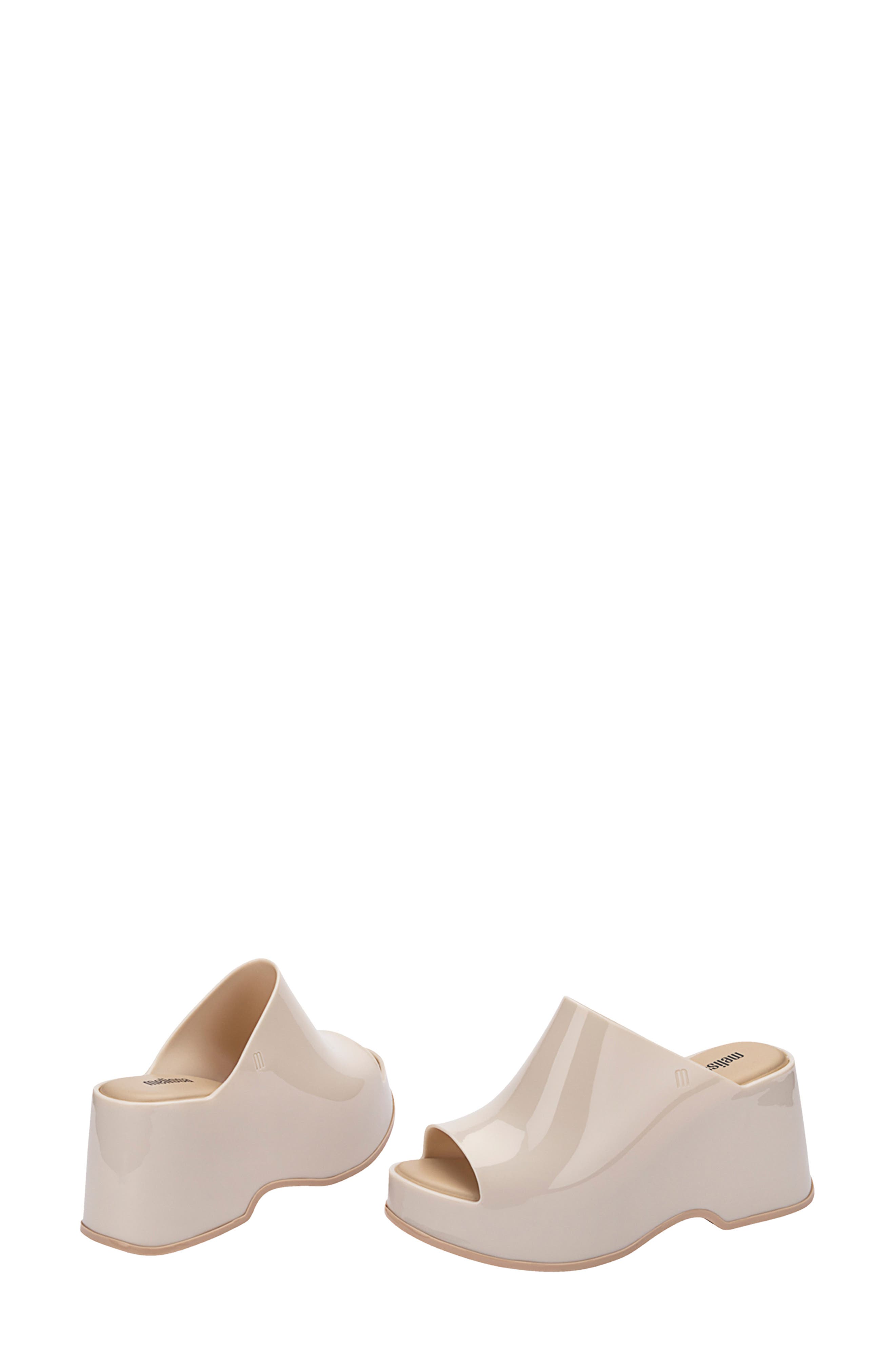 Melissa Patty Platform Slide Sandal, Alternate, color, Beige