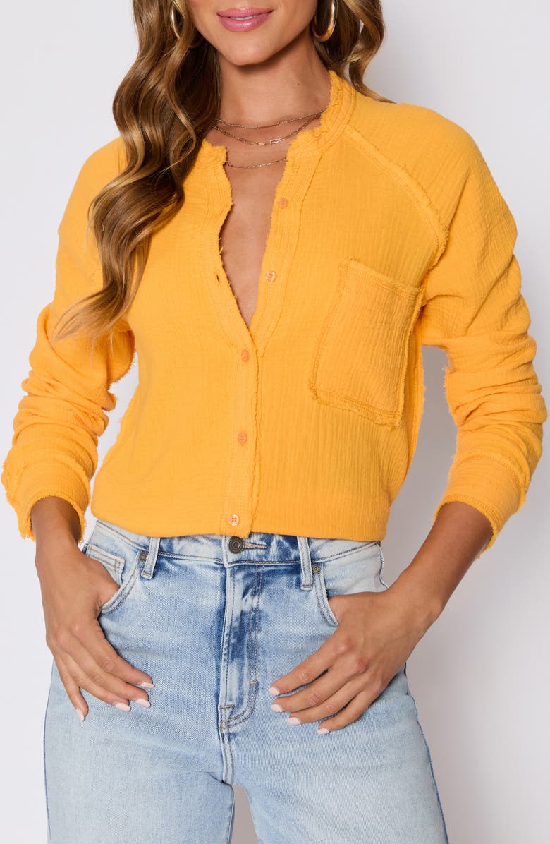 VICI Collection Chill Cotton Gauze Button-Up Shirt, Main, color,